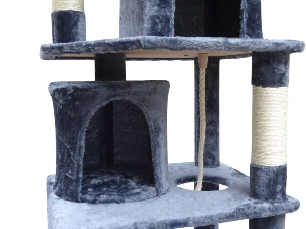 Qpets Cat Tree, 62inch Super Stable Cat Towers Cat Condo, Scratching Posts for Big Cat, Big Cat Gym for Cat, Dark Grey - Image 6